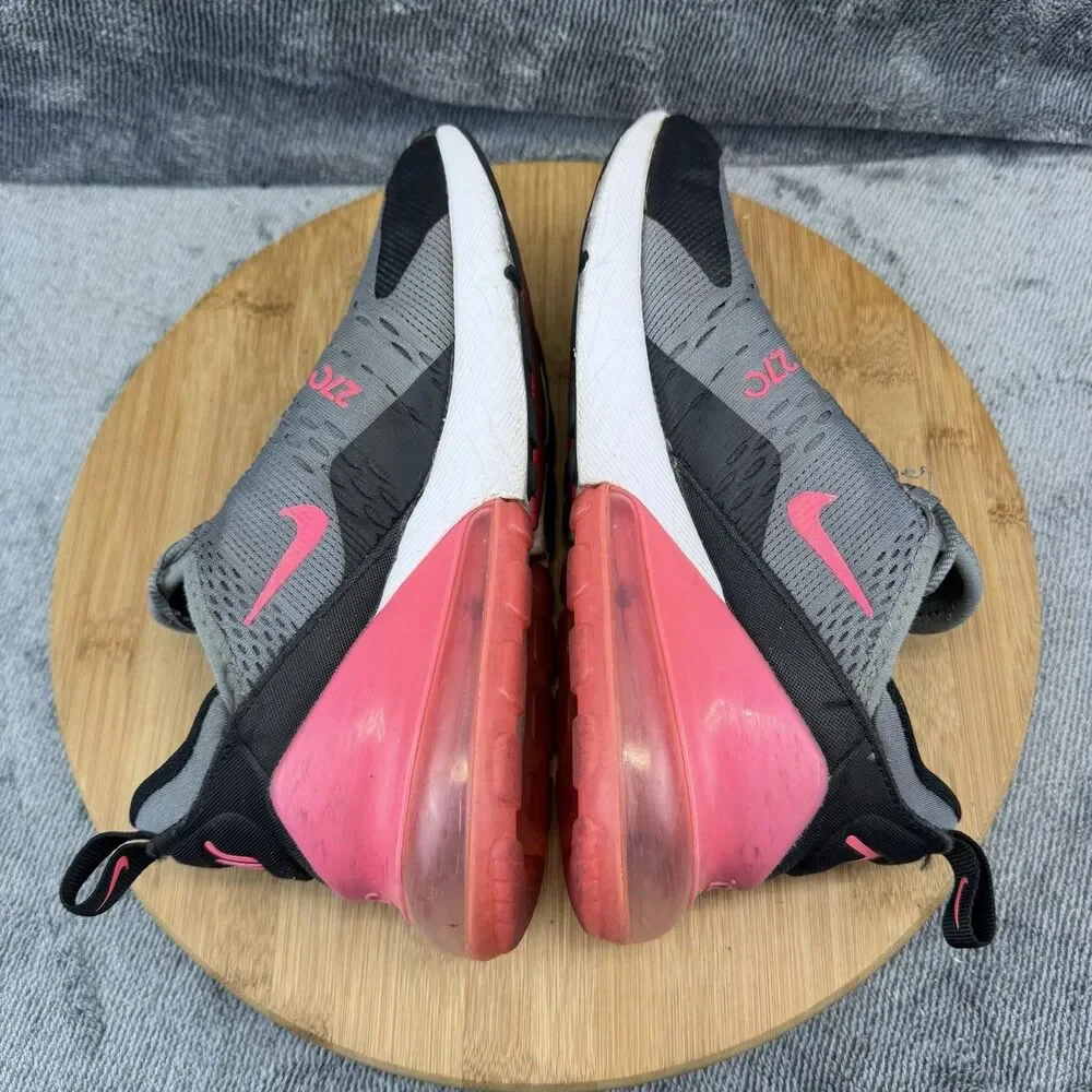 Nike Air Max 270 Shoes Boys Size 5Y Gray Pink Running Sneakers 943345-031